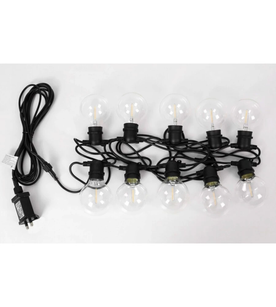 Collana luminosa da esterno "fiesta" con 10 lampadine led, 5 m